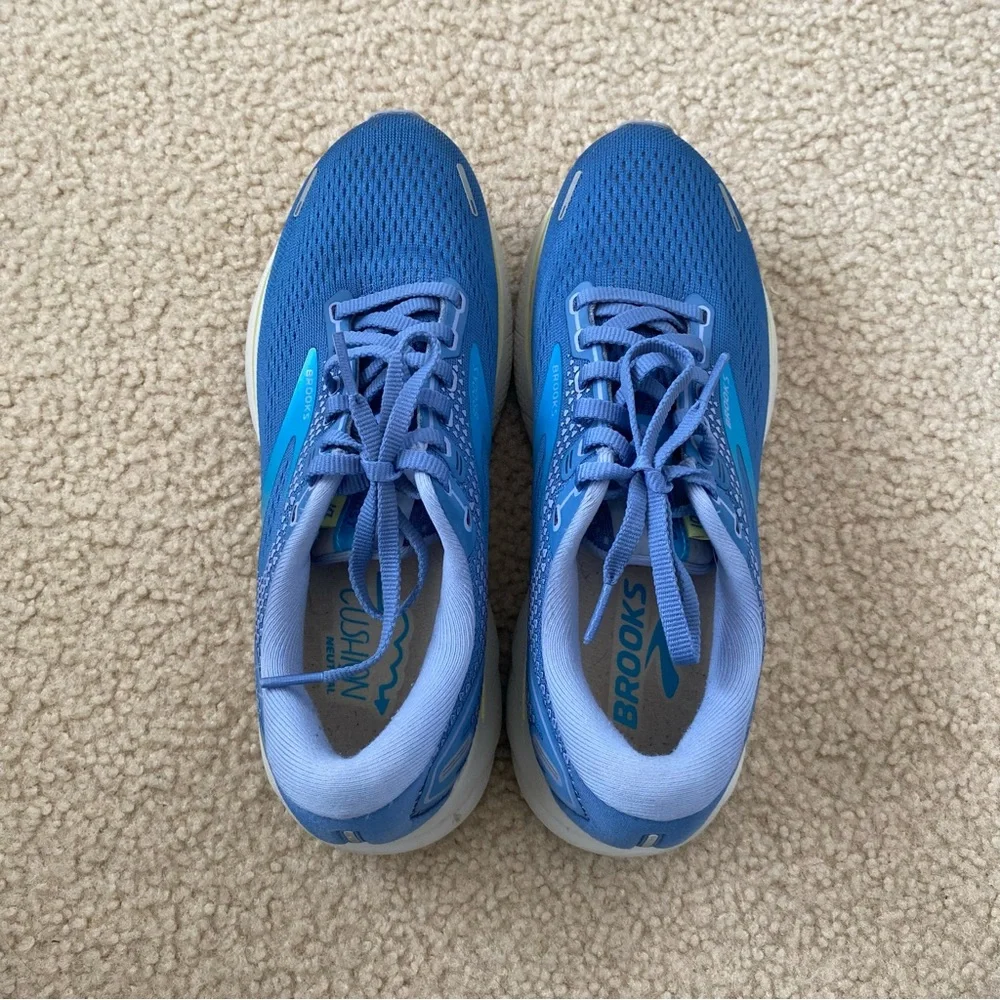 💋SOLD💋Brooks Women's Ghost 14 Blue/Ocean/Oyster Running Shoes Size 7.5 - Picture 8 of 10